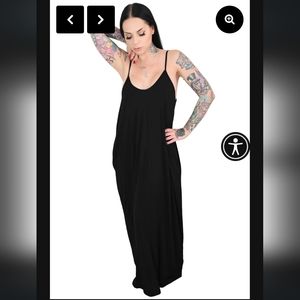 Foxblood raven maxi dress m/l